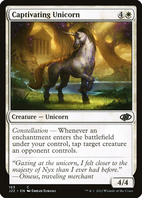 naokuroshop MTG [J22][163][白][C][EN][蠱惑的なユニコーン/Captivating Unicorn] NM