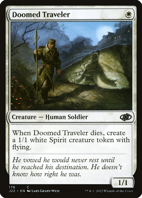 naokuroshop MTG [J22][178][白][C][EN][宿命の旅人/Doomed Traveler] NM