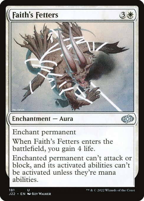 naokuroshop MTG [J22][181][白][U][EN][信仰の足枷/Faith's Fetters] NM
