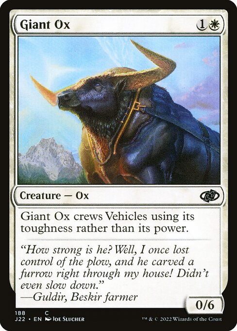 naokuroshop MTG [J22][188][白][C][EN][巨大雄牛/Giant Ox] NM