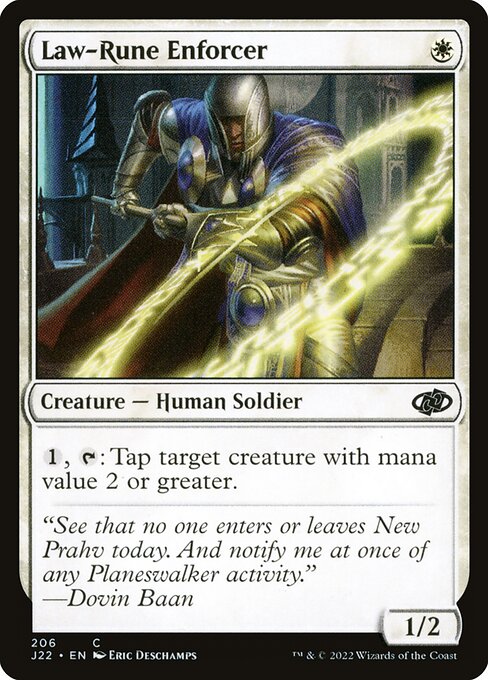 naokuroshop MTG [J22][206][白][C][EN][法ルーンの執行官/Law-Rune Enforcer] NM