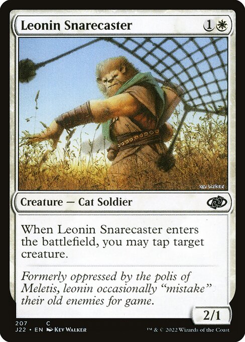 naokuroshop MTG [J22][207][白][C][EN][レオニンの投網使い/Leonin Snarecaster] NM