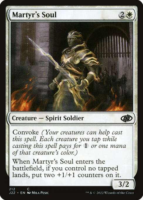 naokuroshop MTG [J22][212][白][C][EN][殉教者の魂/Martyr's Soul] NM