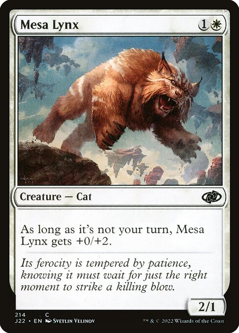 naokuroshop MTG [J22][214][白][C][EN][台地のオオヤマネコ/Mesa Lynx] NM