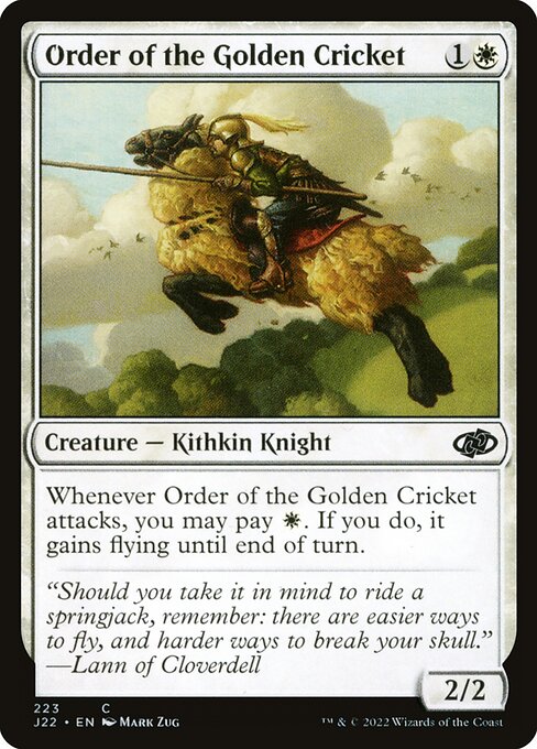 naokuroshop MTG [J22][223][白][C][EN][黄金コオロギの騎士団/Order of the Golden Cricket] NM