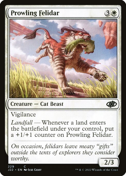 naokuroshop MTG [J22][229][白][C][EN][うろつくフェリダー/Prowling Felidar] NM
