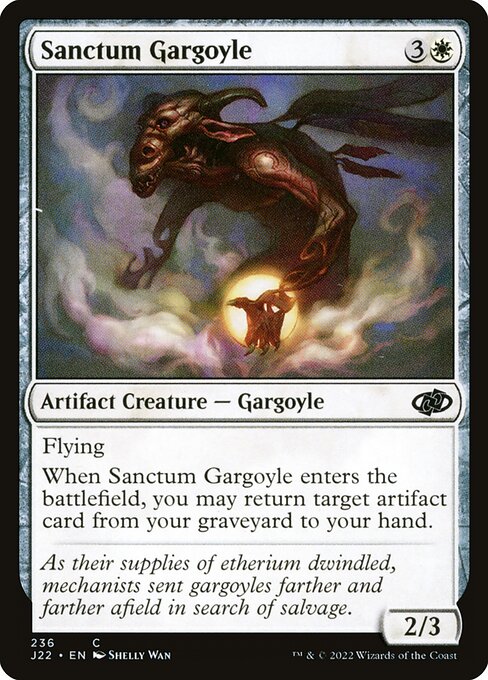 naokuroshop MTG [J22][236][白][C][EN][聖域のガーゴイル/Sanctum Gargoyle] NM