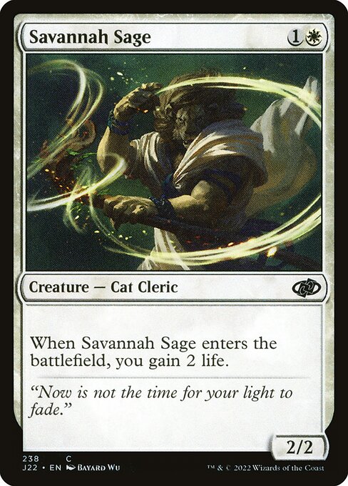 naokuroshop MTG [J22][238][白][C][EN][サバンナの賢者/Savannah Sage] NM