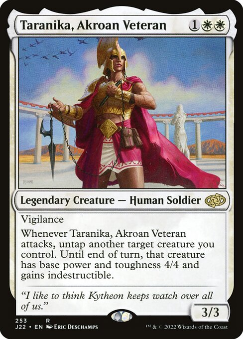 naokuroshop MTG [J22][253][白][R][EN][アクロスの古参兵、タラニカ/Taranika, Akroan Veteran] NM