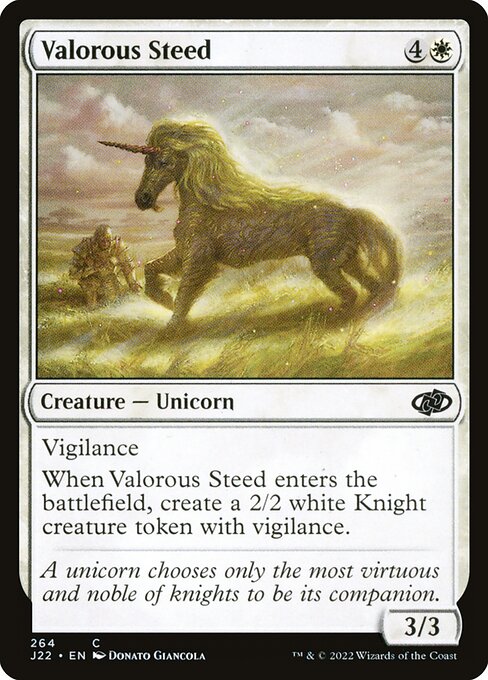 naokuroshop MTG [J22][264][白][C][EN][勇敢な駿馬/Valorous Steed] NM