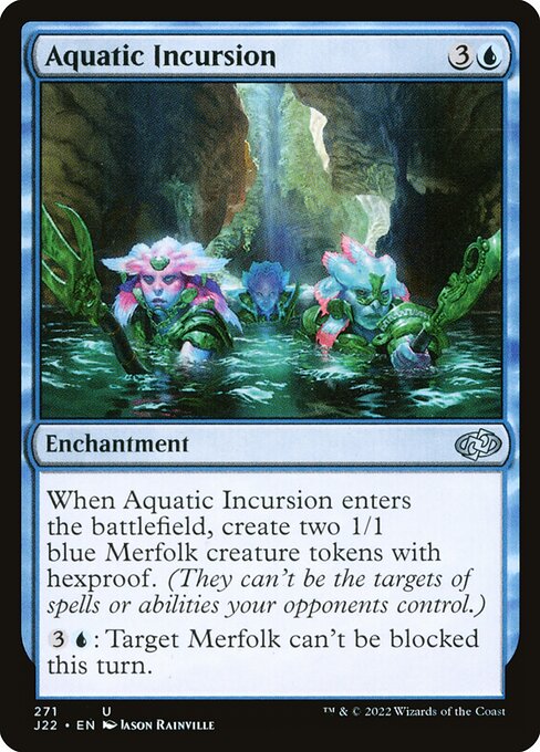 naokuroshop MTG [J22][271][青][U][EN][水中からの侵略/Aquatic Incursion] NM