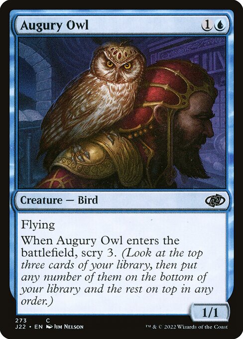 naokuroshop MTG [J22][273][青][C][EN][占いフクロウ/Augury Owl] NM