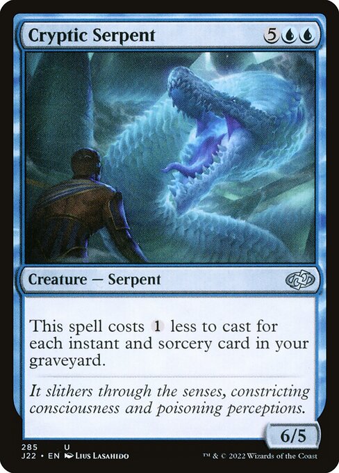 naokuroshop MTG [J22][285][青][U][EN][謎めいた海蛇/Cryptic Serpent] NM