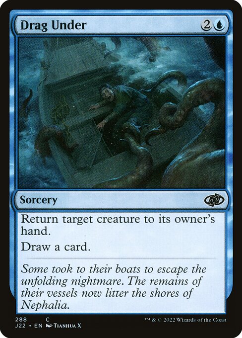 naokuroshop MTG [J22][288][青][C][EN][引きずり込み/Drag Under] NM