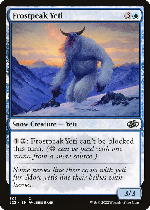 naokuroshop MTG [J22][301][青][C][EN][霜峰のイエティ/Frostpeak Yeti] NM