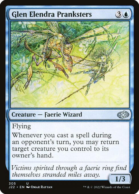 naokuroshop MTG [J22][305][青][U][EN][エレンドラ谷のいたずら者/Glen Elendra Pranksters] NM