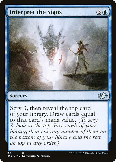 naokuroshop MTG [J22][309][青][U][EN][啓示の解読/Interpret the Signs] NM