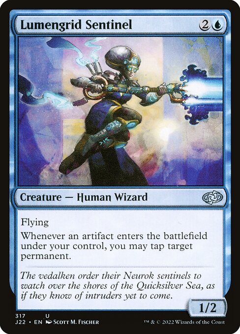 naokuroshop MTG [J22][317][青][U][EN][ルーメングリッドの歩哨/Lumengrid Sentinel] NM