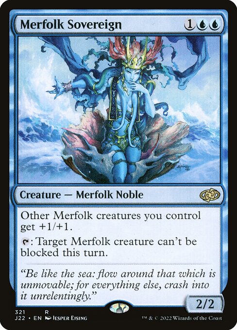 naokuroshop MTG [J22][321][青][R][EN][マーフォークの君主/Merfolk Sovereign] NM