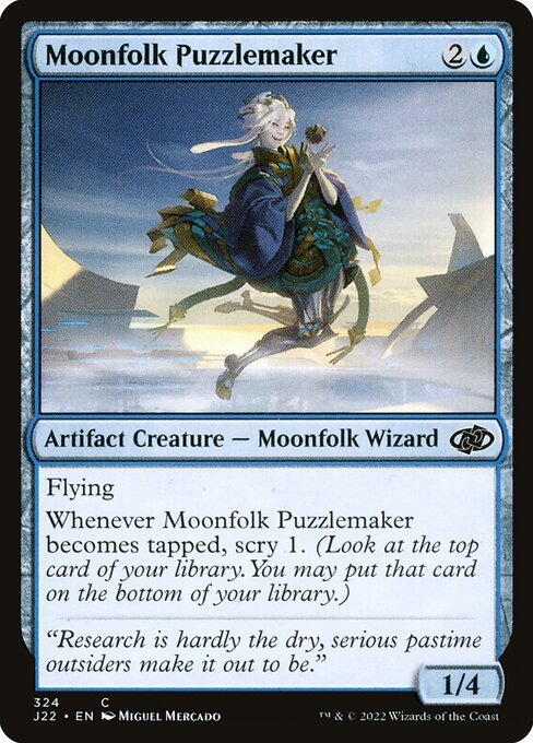 naokuroshop MTG [J22][324][青][C][EN][ムーンフォークの謎掛け師/Moonfolk Puzzlemaker] NM