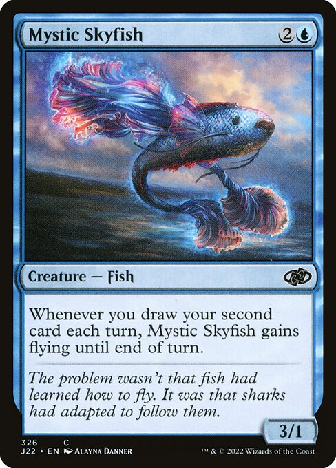 naokuroshop MTG [J22][326][青][C][EN][神秘の空魚/Mystic Skyfish] NM