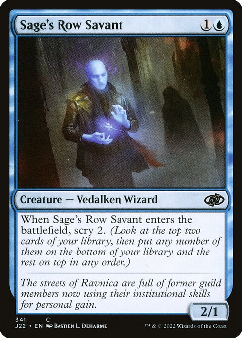 naokuroshop MTG [J22][341][青][C][EN][賢者街の学者/Sage's Row Savant] NM