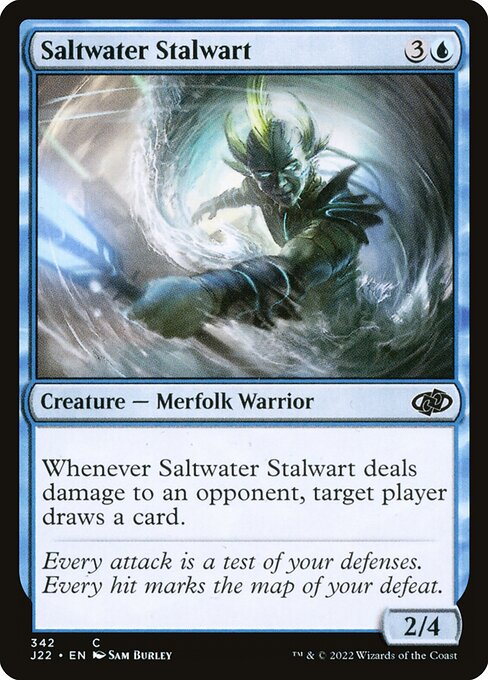 naokuroshop MTG [J22][342][青][C][EN][塩水の重鎮/Saltwater Stalwart] NM