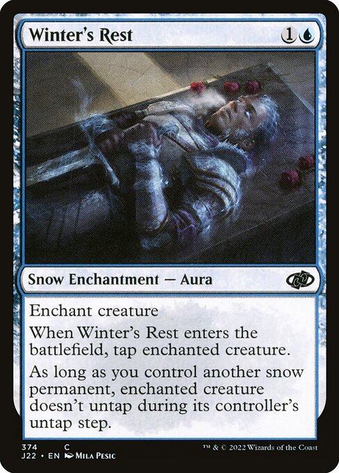 naokuroshop MTG [J22][374][青][C][EN][冬の休眠/Winter's Rest] NM