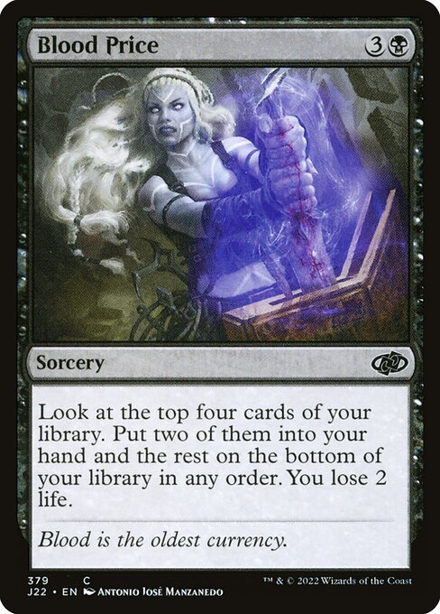 naokuroshop MTG [J22][379][黒][C][EN][血の対価/Blood Price] NM