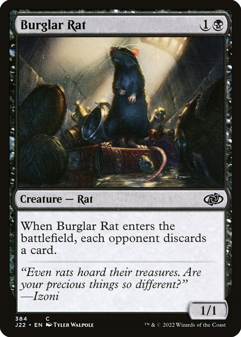 naokuroshop MTG [J22][384][黒][C][EN][泥棒ネズミ/Burglar Rat] NM