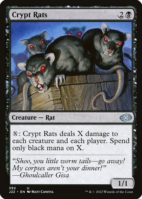 naokuroshop MTG [J22][392][黒][U][EN][墓所のネズミ/Crypt Rats] NM