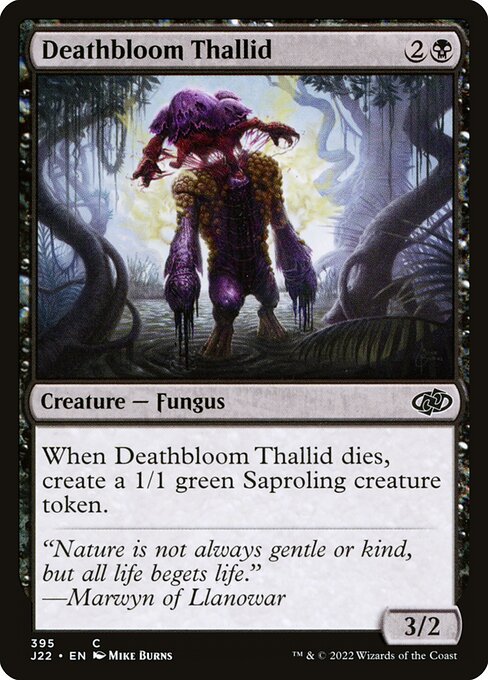 naokuroshop MTG [J22][395][黒][C][EN][死花のサリッド/Deathbloom Thallid] NM