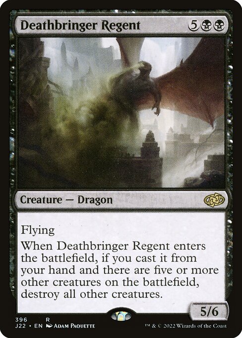 naokuroshop MTG [J22][396][黒][R][EN][死致の執政/Deathbringer Regent] NM