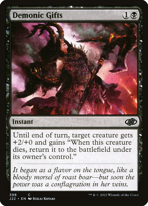 naokuroshop MTG [J22][398][黒][C][EN][悪魔の贈り物/Demonic Gifts] NM