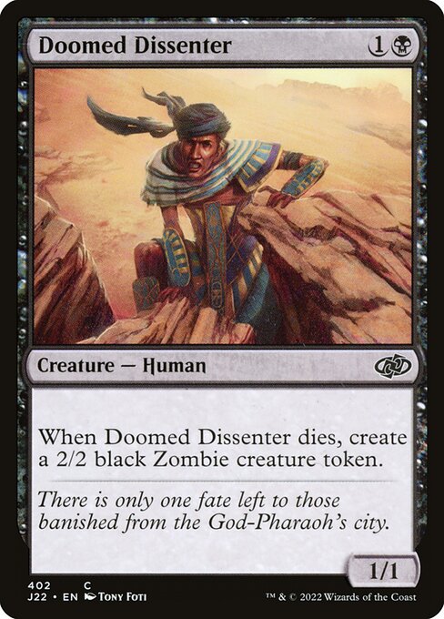 naokuroshop MTG [J22][402][黒][C][EN][悪運尽きた造反者/Doomed Dissenter] NM