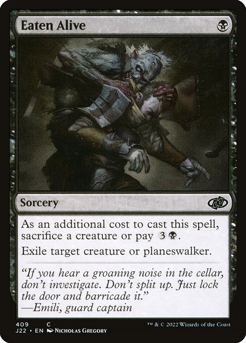 naokuroshop MTG [J22][409][黒][C][EN][踊り食い/Eaten Alive] NM