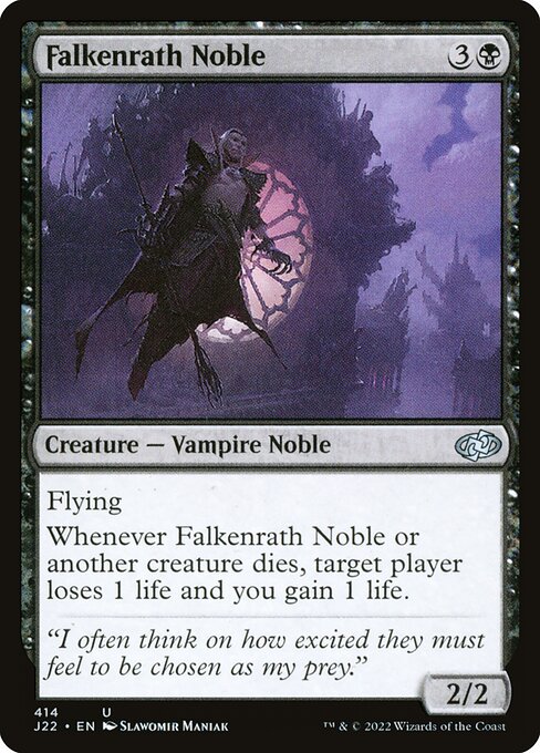 naokuroshop MTG [J22][414][黒][U][EN][ファルケンラスの貴族/Falkenrath Noble] NM