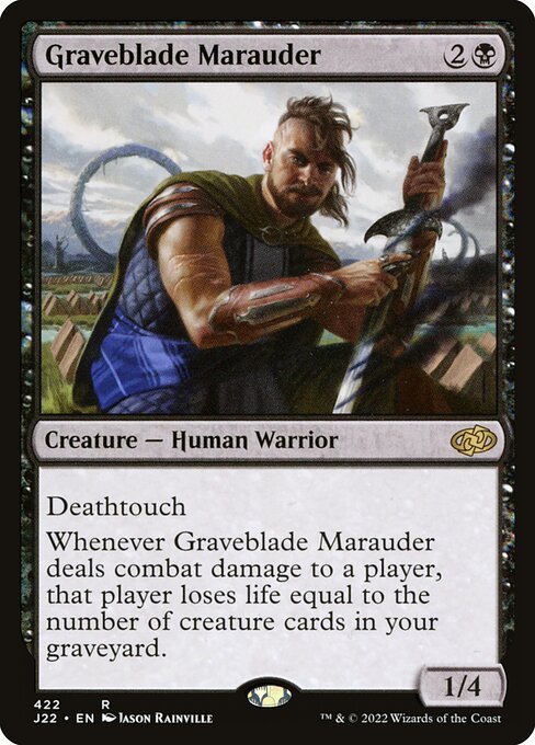 naokuroshop MTG [J22][422][黒][R][EN][墓刃の匪賊/Graveblade Marauder] NM