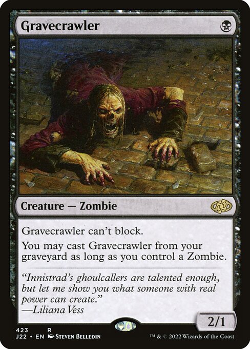 naokuroshop MTG [J22][423][黒][R][EN][墓所這い/Gravecrawler] NM