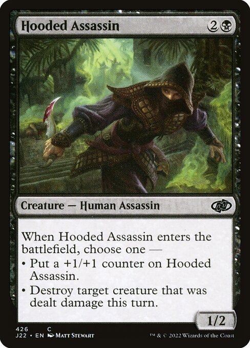 naokuroshop MTG [J22][426][黒][C][EN][頭巾被りの暗殺者/Hooded Assassin] NM