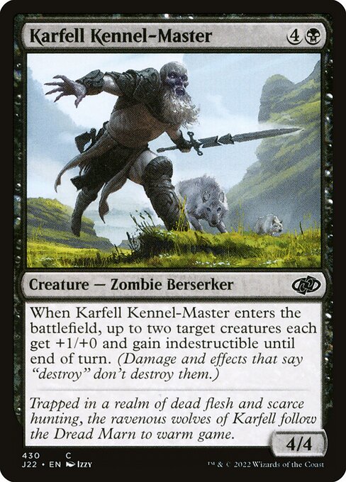naokuroshop MTG [J22][430][黒][C][EN][カーフェルの犬舎主/Karfell Kennel-Master] NM