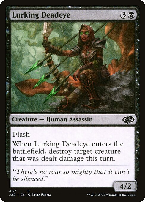 naokuroshop MTG [J22][437][黒][C][EN][隠れ潜む名射手/Lurking Deadeye] NM