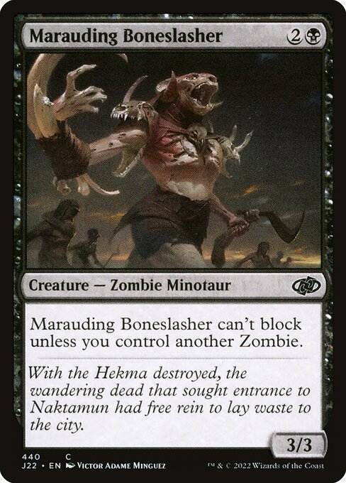 naokuroshop MTG [J22][440][黒][C][EN][無法の斬骨鬼/Marauding Boneslasher] NM