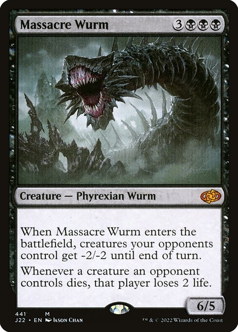 naokuroshop MTG [J22][441][黒][M][EN][虐殺のワーム/Massacre Wurm] NM