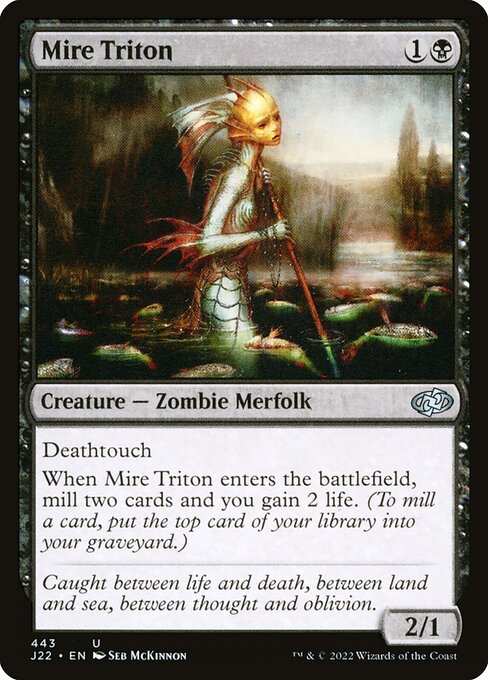 naokuroshop MTG [J22][443][黒][U][EN][ぬかるみのトリトン/Mire Triton] NM