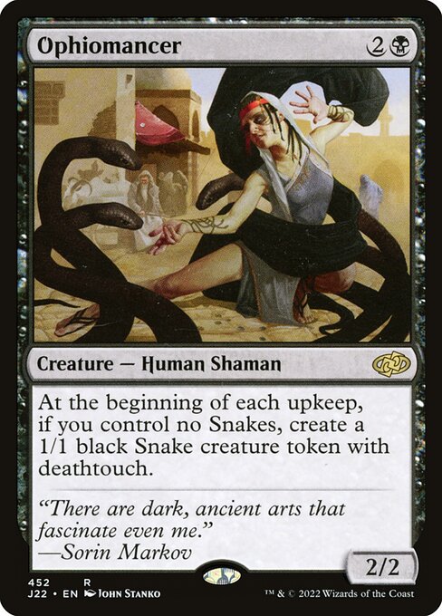 naokuroshop MTG [J22][452][黒][R][EN][蛇術師/Ophiomancer] NM