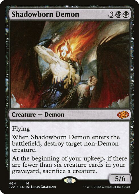 naokuroshop MTG [J22][464][黒][M][EN][影生まれの悪魔/Shadowborn Demon] NM