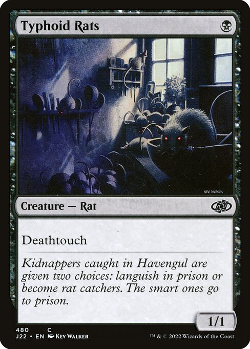 naokuroshop MTG [J22][480][黒][C][EN][チフス鼠/Typhoid Rats] NM