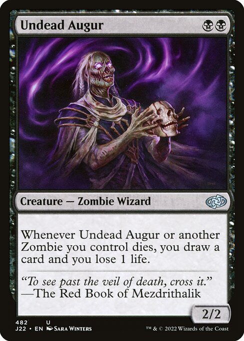 naokuroshop MTG [J22][482][黒][U][EN][アンデッドの占い師/Undead Augur] NM