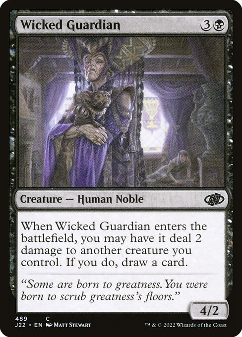 naokuroshop MTG [J22][489][黒][C][EN][意地悪な後見人/Wicked Guardian] NM